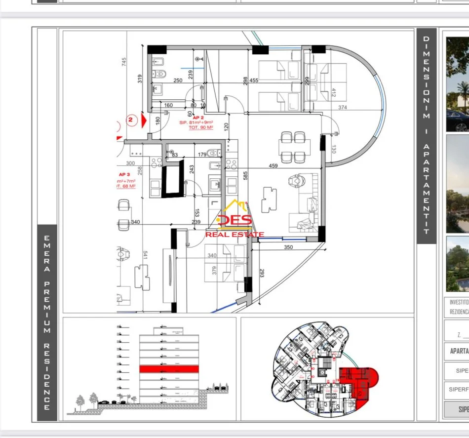 Vlore, shitet apartament 2+1+Ballkon Kati 4, 90 m² (Rruga Dhimitër Konomi)