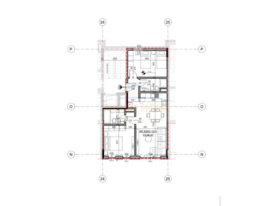 Dhermi - Palase, shitet apartament 2+1+2 Kati 3, 81 m² 257.700 € (DHERMI)