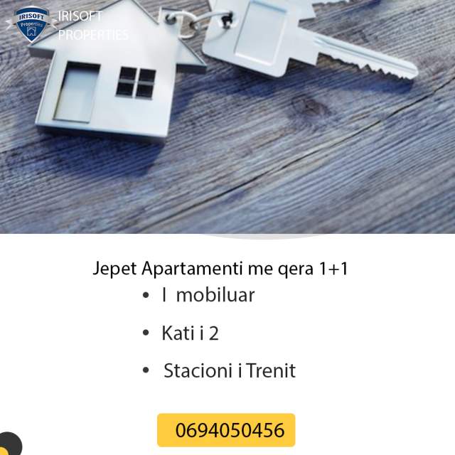 Tirane, jepet me qera apartament 1+1 Kati 2, 115 m² 350  (Stacioni i trenit)