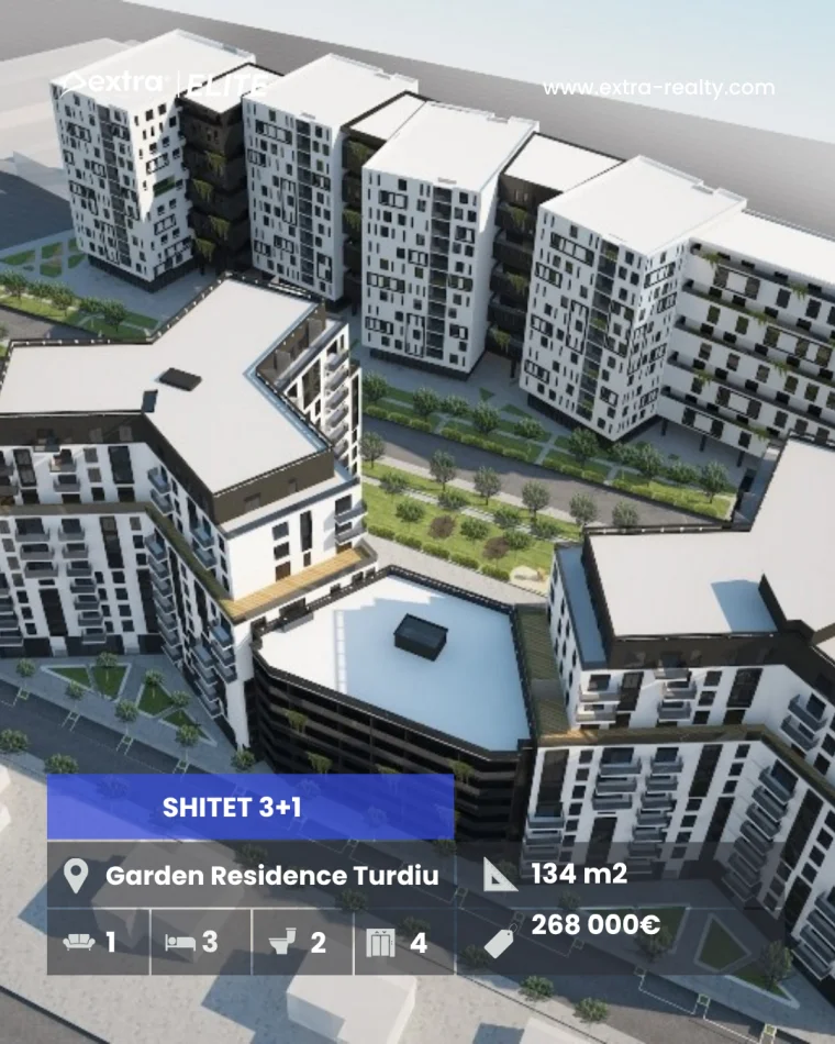 Tirane, shitet apartament 3+1+Ballkon Kati 4, 131 m² 260.000 € 