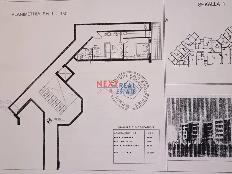 Vlore, shitet apartament 1+1+Ballkon , 61 m² 75.000 € (ORIKUM)