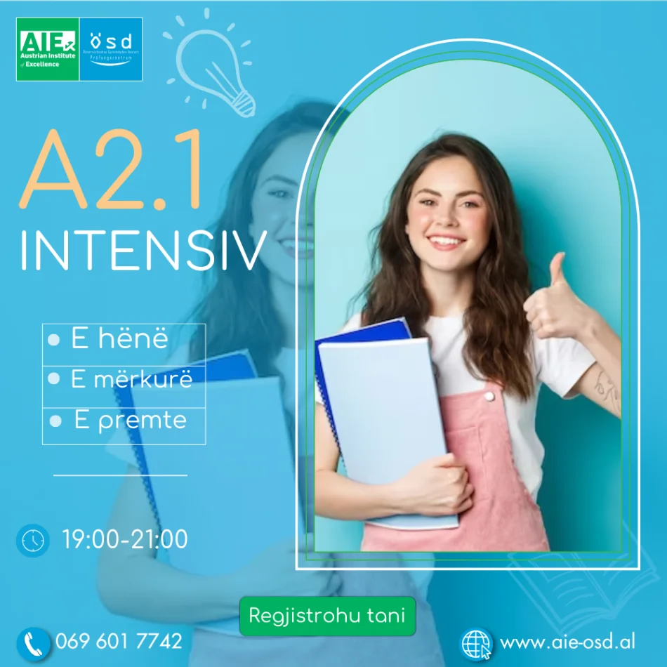 Tirane, kurse gjuhe gjermanisht Kurs Gjermanisht A2.1