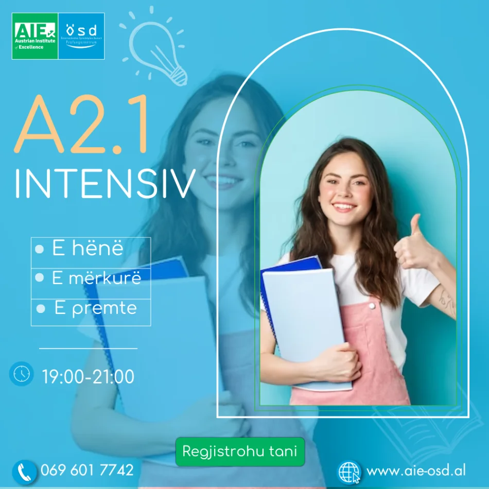 Tirane, kurse gjuhe gjermanisht Kurs Gjermanisht A2.1