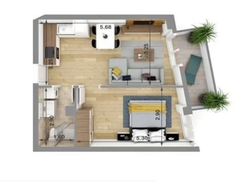 Lezhe, shitet apartament 1+1 Kati 4, 58 m² 90.000 € (Shengjin)