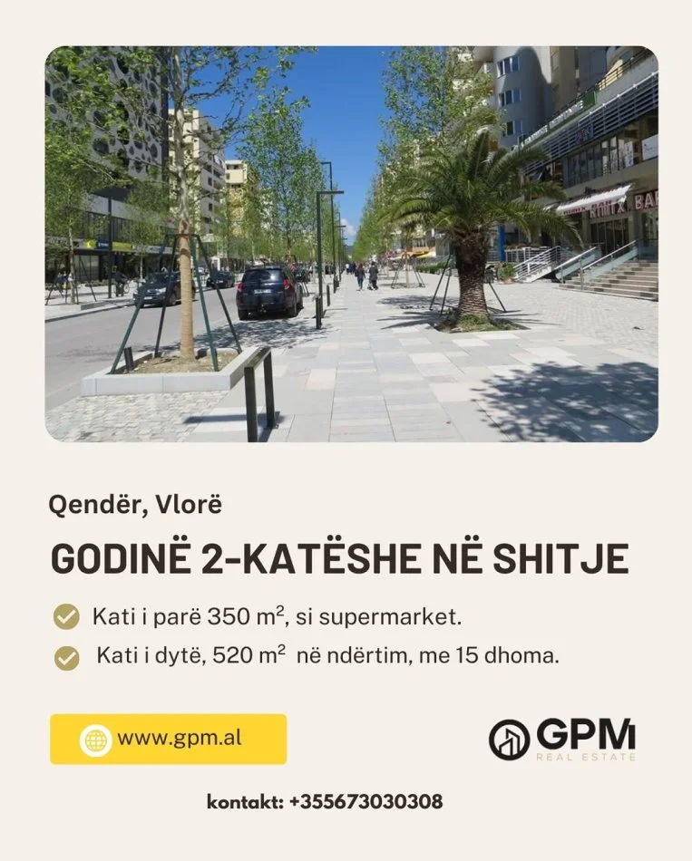 Vlore, shitet ambjent biznesi , 870 m² (Vlore).