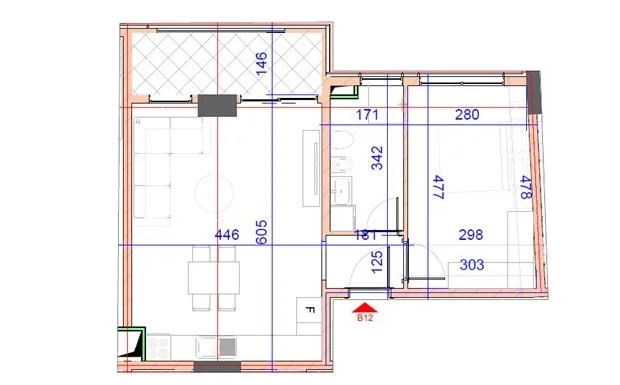 Tirane, shitet apartament 1+1+Ballkon Kati 1, 74 m²  145.616 € (Ne Afersi te Stacionit Trenit, prane SPAK)