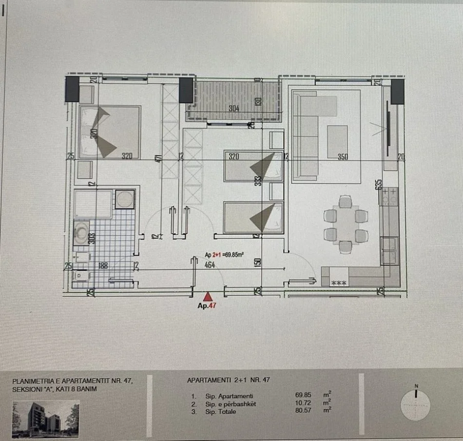 Shiten apartamente 2+1 dhe 1+1 ne Faze ndertimore te Unaza e Re e Paskuqanit