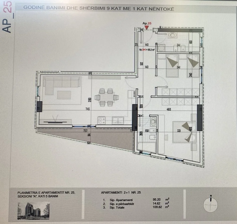 Shiten apartamente 2+1 dhe 1+1 ne Faze ndertimore te Unaza e Re e Paskuqanit