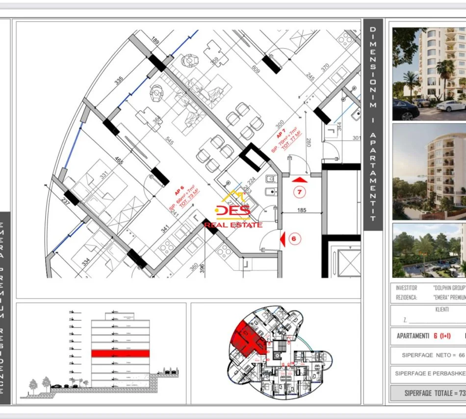 Vlore, shitet apartament 1+1+Ballkon Kati 3, 73 m² (Rruga dhimitër Konomi)