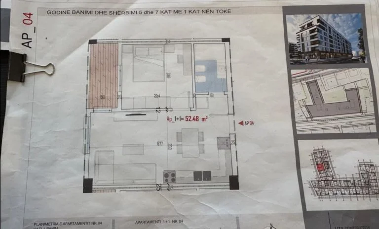 Tirane, shitet apartament 1+1 Kati 1, 61 m² 75.700 € 