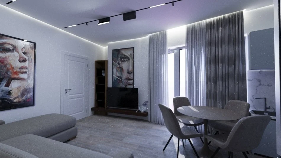 Tirane, jepet me qera apartament 1+1+Ballkon Kati 9, 70 m² 550 € (Astir)