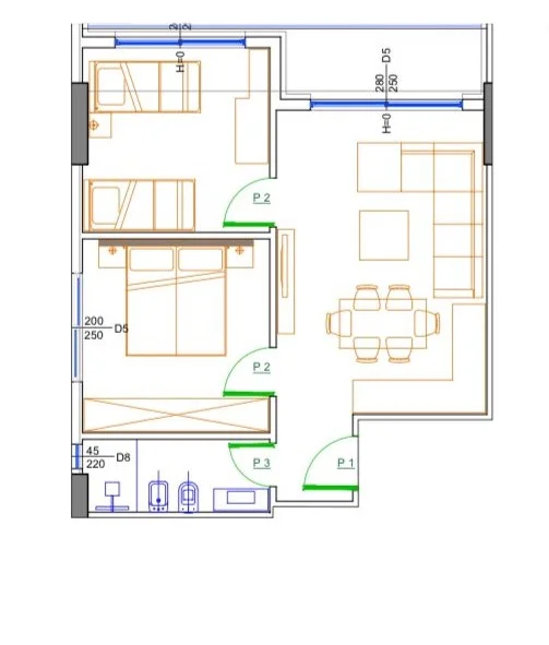 Tirane, shitet apartament 2+1 Kati 5, 79 m² 94.680 € (Mali i Robit)