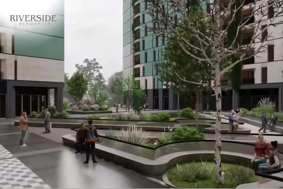 Tirane, shes apartament 1+1+Ballkon Kati 5, 91 m² (Riverside Residence)