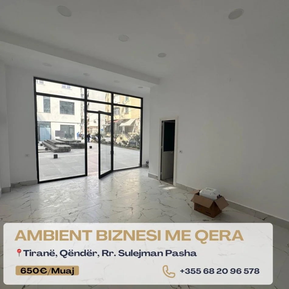Tirane, jepet me qera dyqan Kati 0, 30 m² 650 € (Sulejman Pasha)