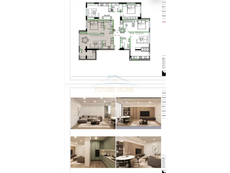 Tirane, Shiten 3 Apartamente 1+1+2PARKIME , Kati 6, 216 m² 490.000 € (RRUGA E ELBASANIT)