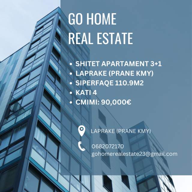 Tirane, shitet apartament 3+1 Kati 4, 111 m² 90.000 Euro (LAPRAKE)
