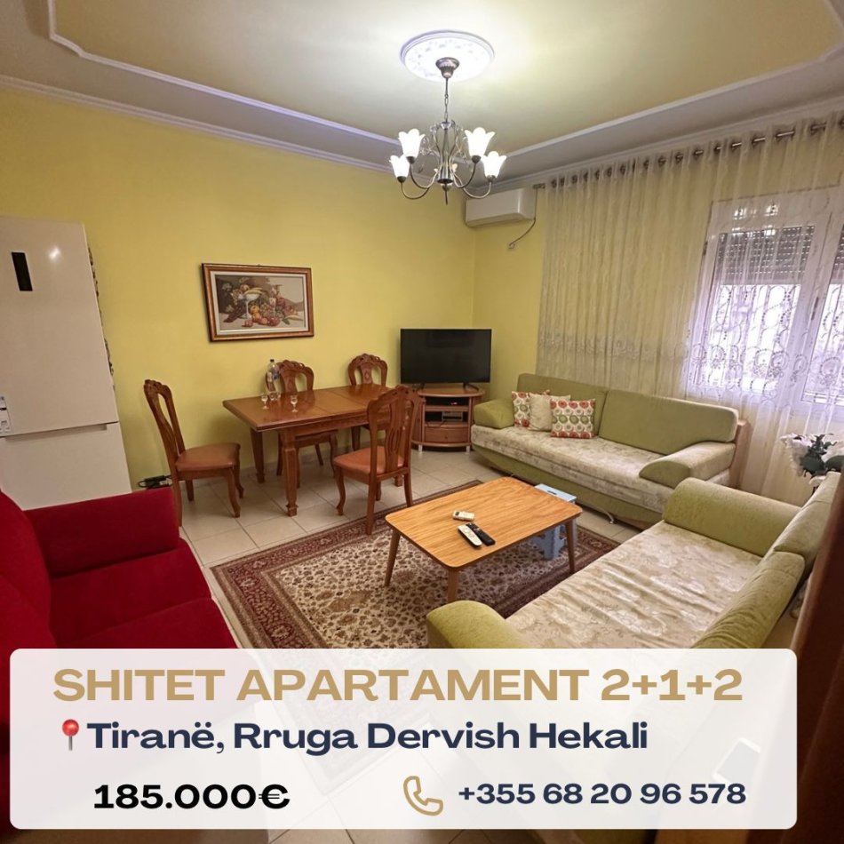 Tirane, shitet apartament 3+1+Ballkon Kati 5, 107 m² 185.000 € (Dervish Hekali)