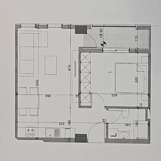 Tirane, shitet apartament 1+1 (ne faze perfundimtare) Kati 2, 66.8 m² - 144,000 EUR Kompleksi Novus (Rr.Karl Gega)