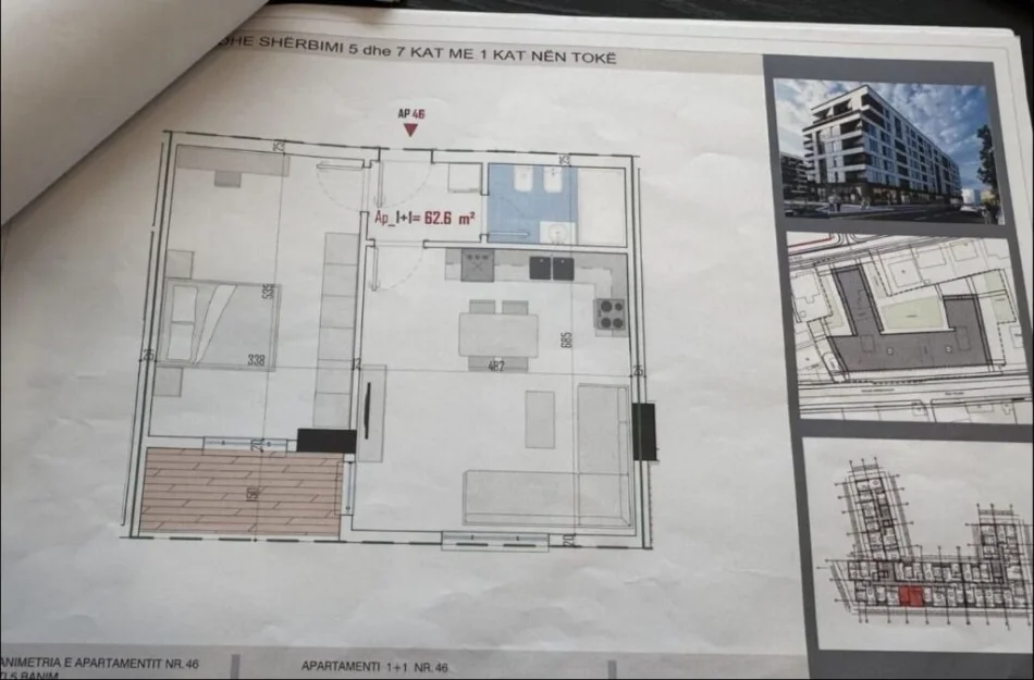 Tirane, shitet apartament 1+1 Kati 5, 73 m² 91.100 € 