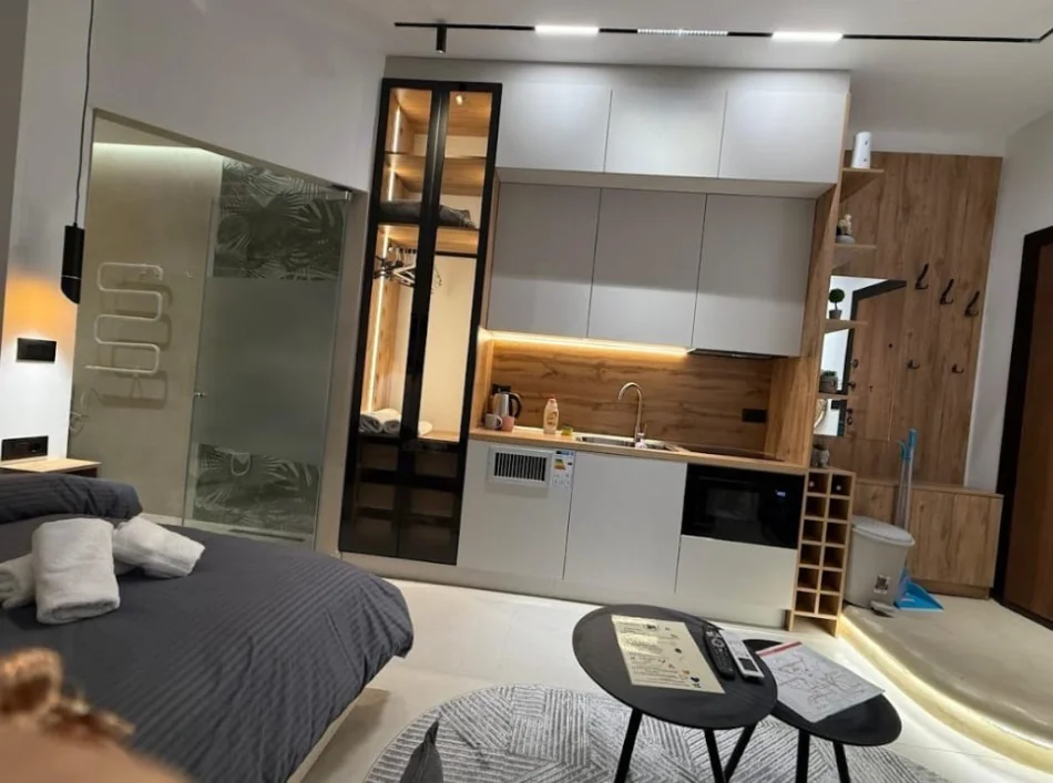 Tirane, jepet me qera garsonier Kati 1, 30 m² 450 € (Optika Roma tek Pazari i Ri)