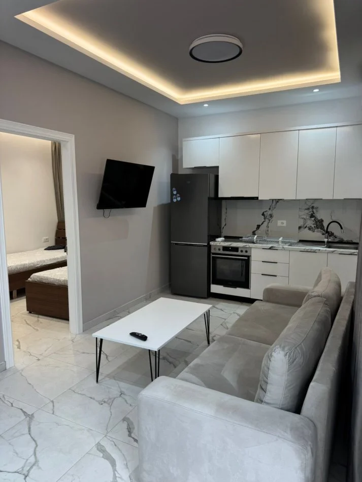 Tirane, jepet me qera apartament 1+1 Kati 1, 55 m² 450 € (Rruga 5 maj ,Mbrapa Concord center)