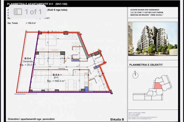 Tirane, shitet apartament Kati 5, 130 m² 228.000 Euro