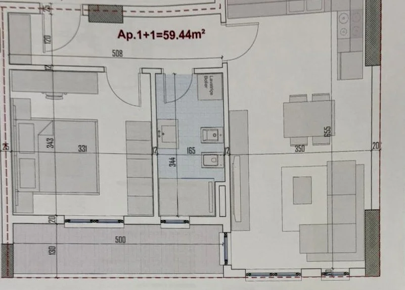 Tirane, shitet apartament 1+1+Ballkon Kati 3, 69 m² 85.800 € (RingSide)