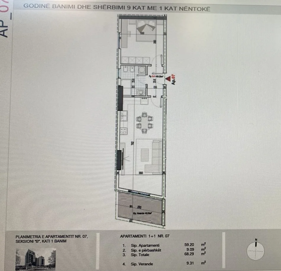 Shiten apartamente 2+1 dhe 1+1 ne Faze ndertimore te Unaza e Re e Paskuqanit