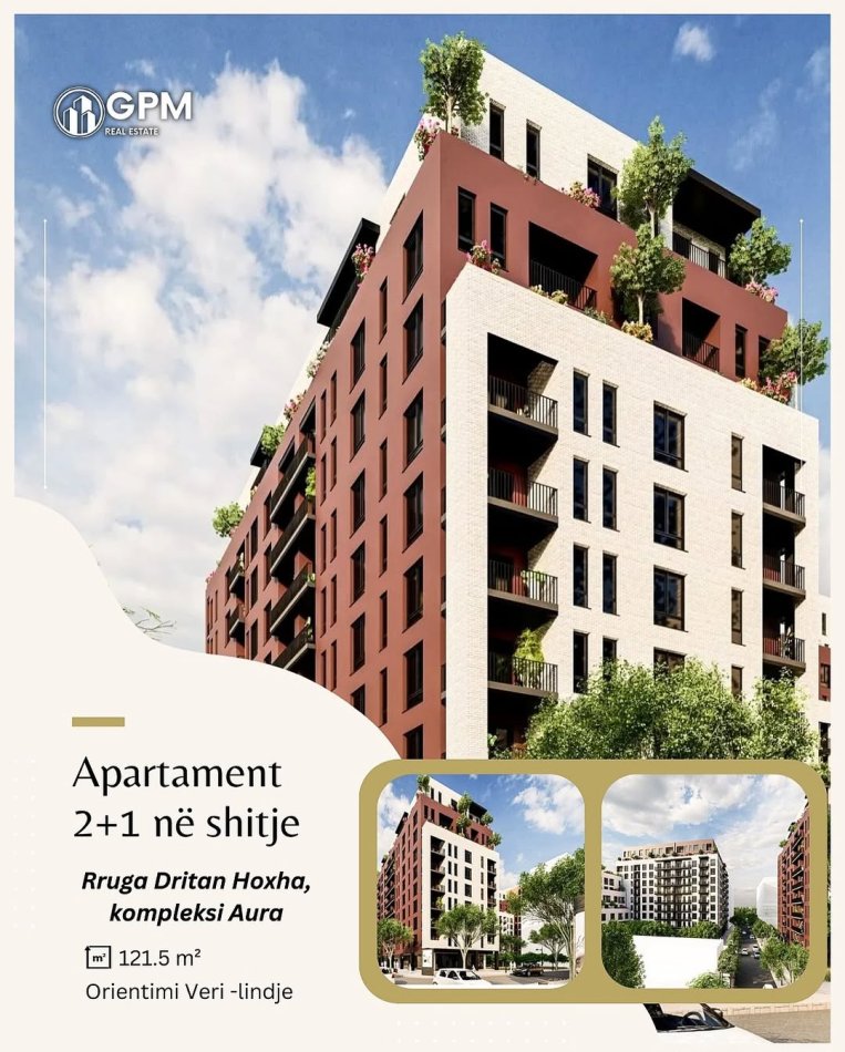 Tirane, shitet apartament 2+1 Kati 5, 121 m² (Dritan Hoxha)