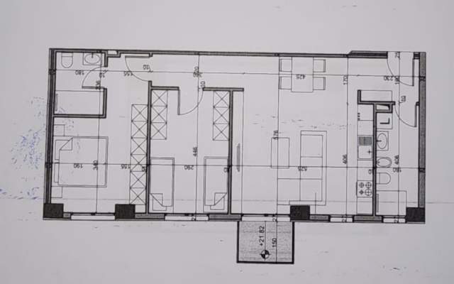 Tirane, shitet apartament 2+1+BLK Kati 6, 106 m² 1.600 Euro/m2 (Rruga Karl Gega)