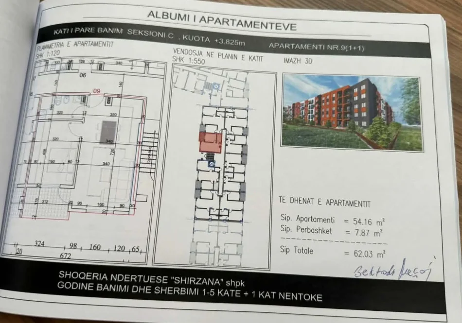 Tirane, shitet nga Pronari, pa-komision apartament 1+1+Ballkon Kati 1, 62 m² 65.000 € (liqeni i paskuqanit)