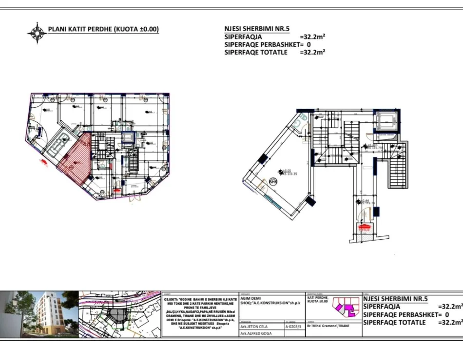 Tirane, Liste me oferta dyqan Kati 0, 32 m² 