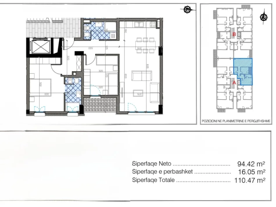 Tirane, shitet apartament 2+1 Kati 6, 111 m² 209.000 € (rruga don bosko)