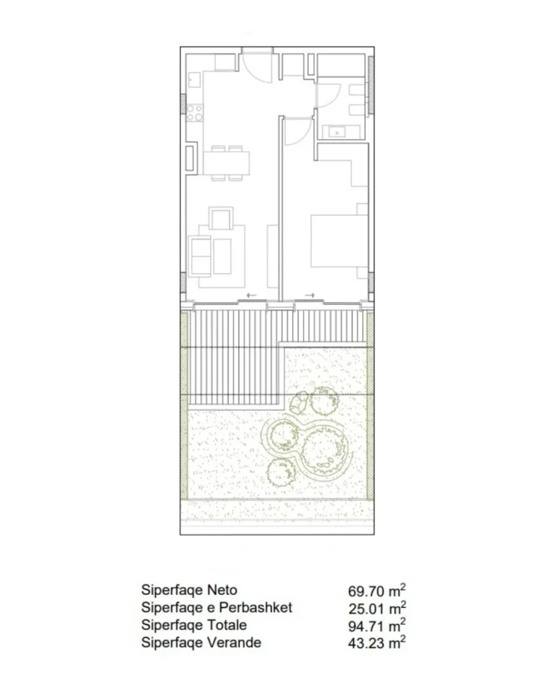 Dhermi - Palase, shitet apartament 1+1 , 94 m² (Green Coast Village)