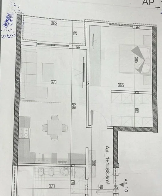 Tirane, shes apartament 1+1+Ballkon Kati 2, 79 m² 93.000 € (Rezidenca Apollo)