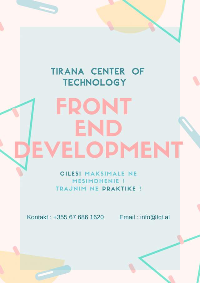 Front End Development ONLINE LIVE - Tirana Center of Technology