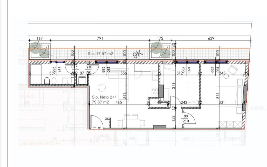 Tirane, shitet apartament 2+1 Kati 9, 92 m² 180.400 € (FUSHA AVIACIONIT)