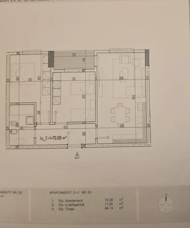 Tirane, shitet apartament 2+1+Ballkon Kati 5, 84 m² 92.000 € (Rruga Mark Tirta)