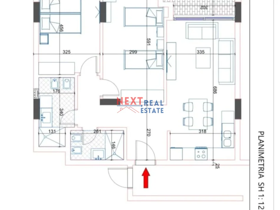 REZERVO PRONEN VETEM ME 500€! Vlore, shitet apartament 2+1+Ballkon , 103 m² 115.000 € (ORIKUM)