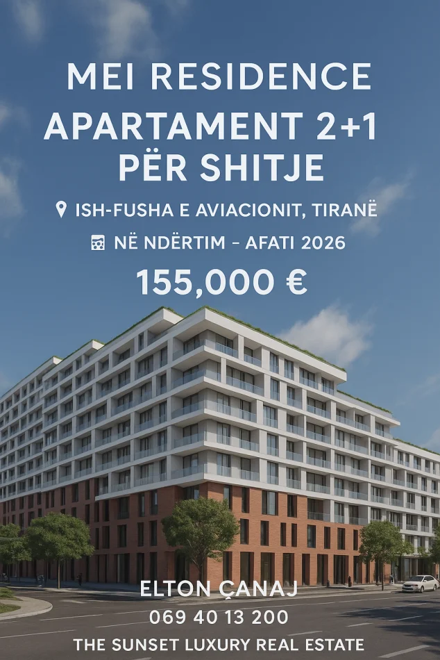 Tirane, shitet apartament 2+1 Kati 2, 106 m² 154.999 € (MEI ISH FUSHA AVIACIONIT)