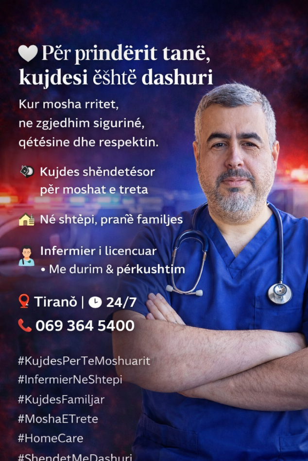 Shqiperi, ofroj Sherbim infermier ne shtepi