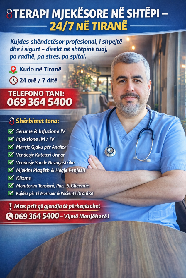 Shqiperi, ofroj Sherbim infermier ne shtepi