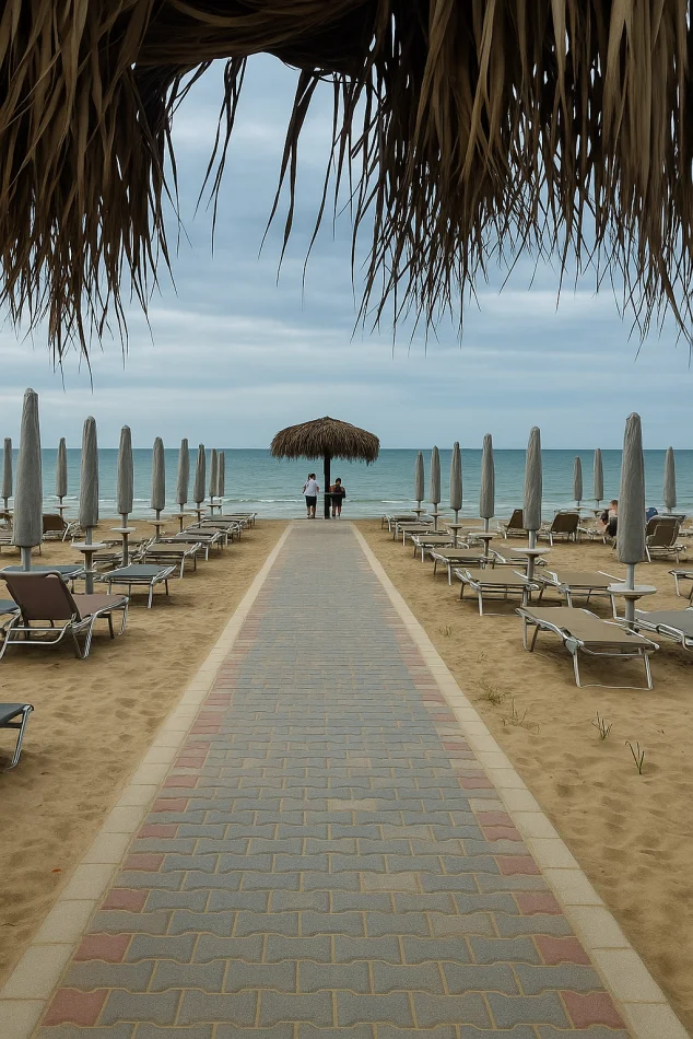 Durres, jepet me qera apartament 1+1 Kati 4, 40 m² 50 € (70 m nga deti, Plepa)