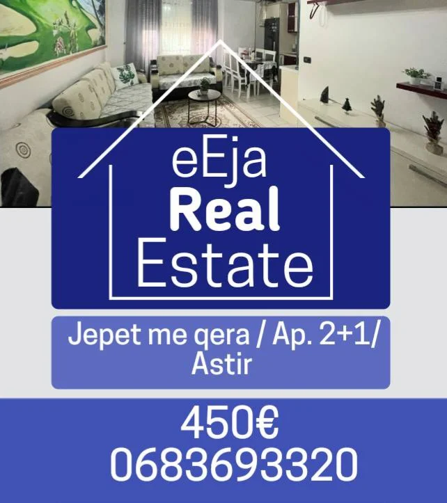 Tirane, jepet me qera apartament 2+1+Ballkon Kati 6, 90 m² 450 € (Astir)