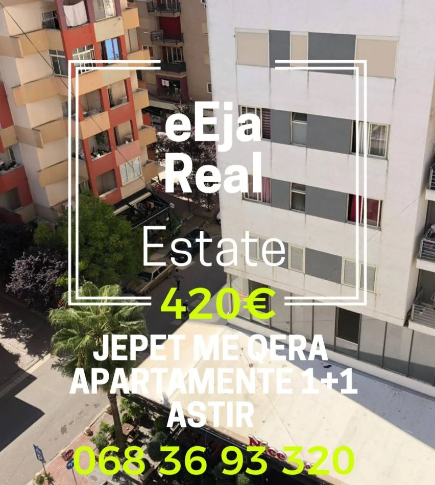 Tirane, jepet me qera apartament 1+1+Ballkon Kati 6, 70 m² 420 € (Astir)