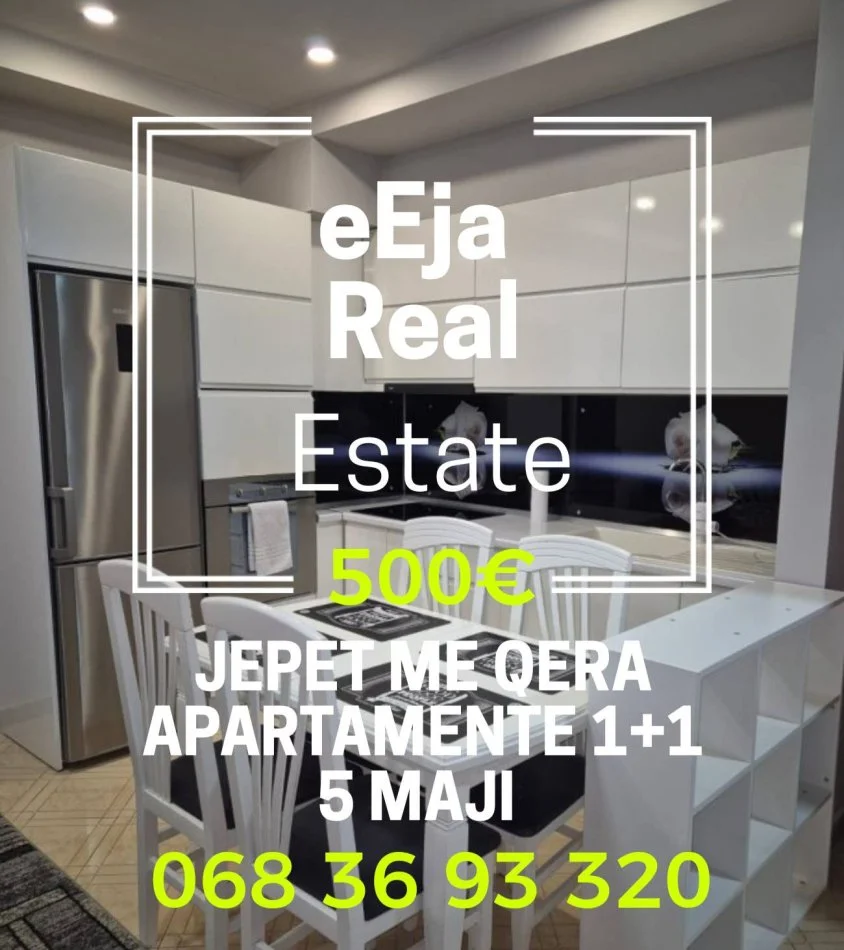 Tirane, jepet me qera apartament 1+1+Ballkon Kati 1, 75 m² 500 € (5 maji)