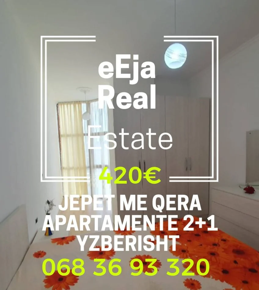 Tirane, jepet me qera apartament 2+1+Ballkon Kati 4, 120 m² 420 € (Yzberisht)
