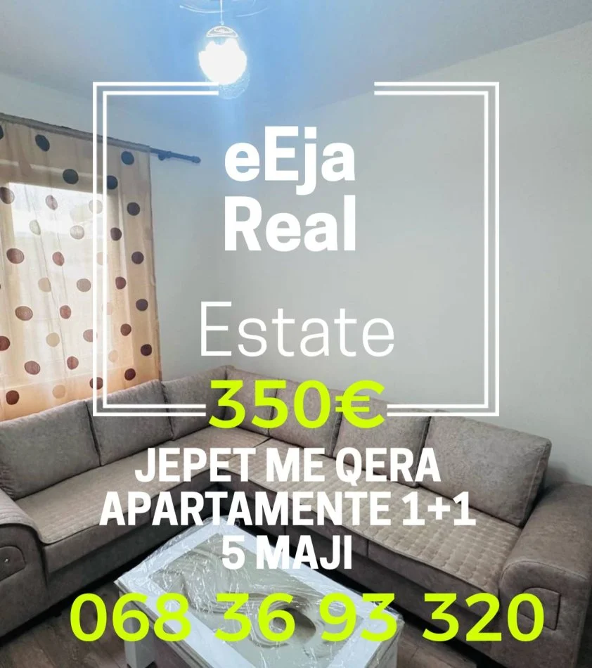 Tirane, jepet me qera apartament 1+1+Ballkon Kati 1, 70 m² 350 € (5 maji)