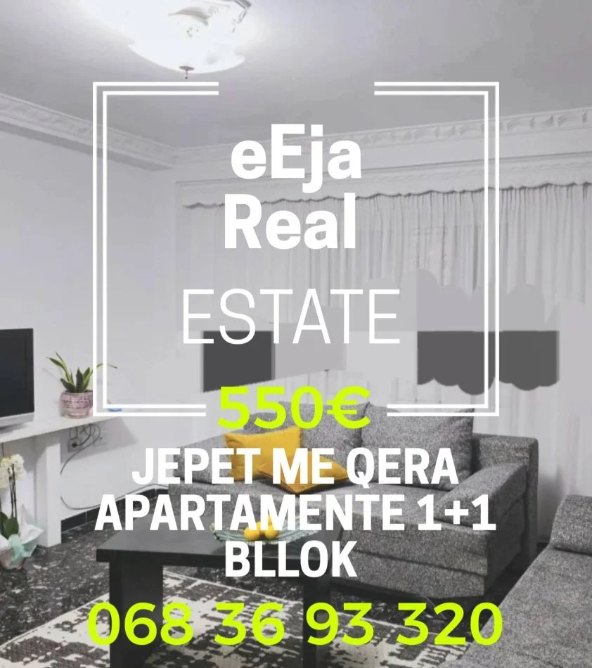 Tirane, jepet me qera apartament 1+1+Ballkon Kati 2, 65 m² 550 € (Bllok)