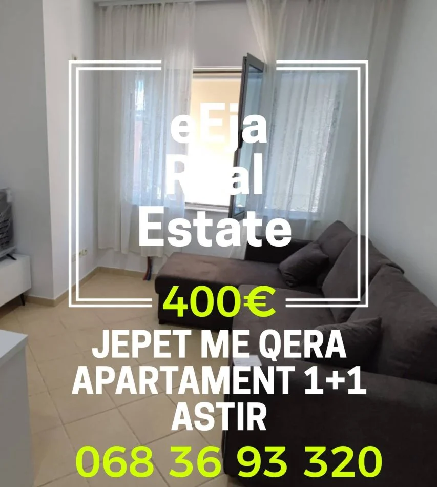 Tirane, jepet me qera apartament 1+1+Ballkon Kati 7, 60 m² 400 € (Astir)
